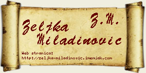 Željka Miladinović vizit kartica